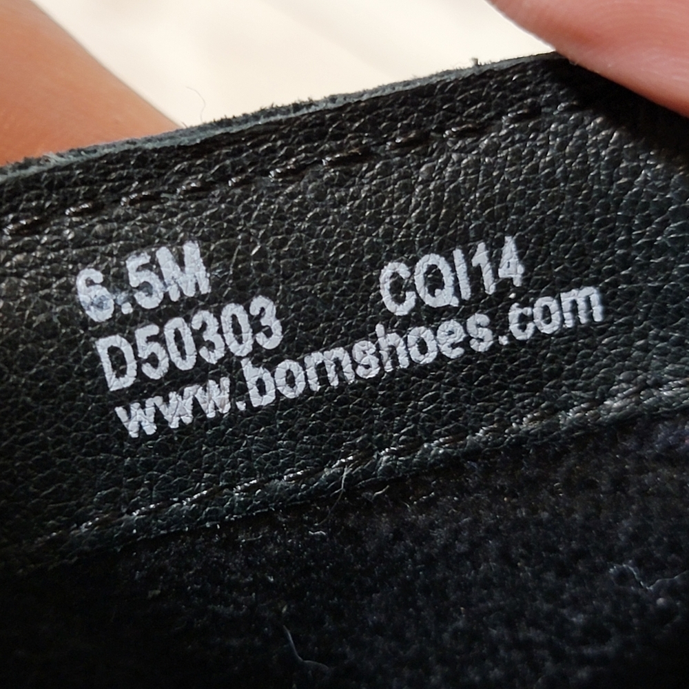 Born Mid Calf back lace black leather boots - Picture 11 of 13
